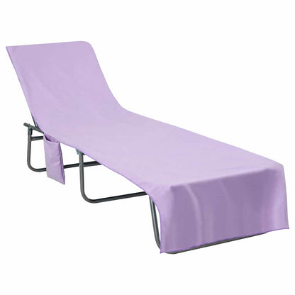 Ligbedhanddoeken 2 pcs Paars 210 x 75 cm Polyester en Polyamide