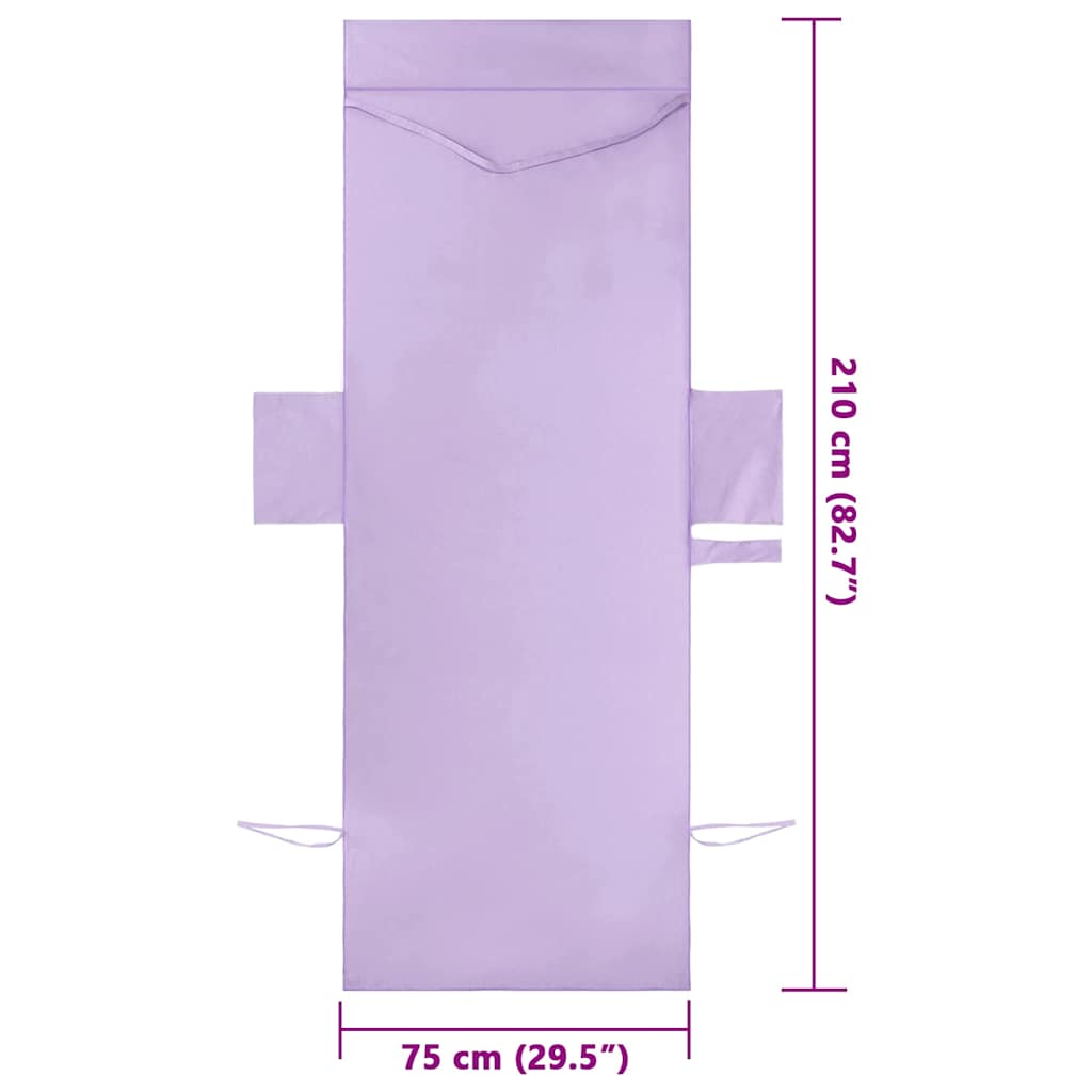 Ligbedhanddoeken 2 pcs Paars 210 x 75 cm Polyester en Polyamide