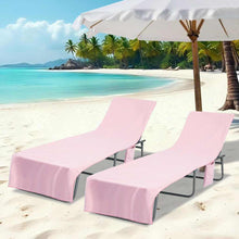 Ligbedhanddoeken 2 pcs Roze 210 x 75 cm Polyester en Polyamide