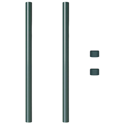 Hekpalen 2 pcs Groen 80 cm Poedergecoat staal