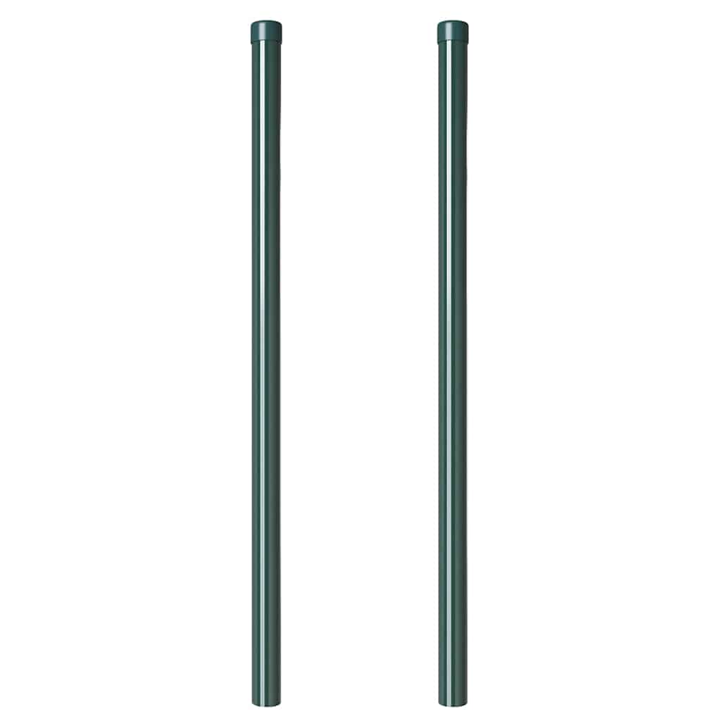 Hekpalen 2 pcs Groen 100 cm Poedergecoat staal