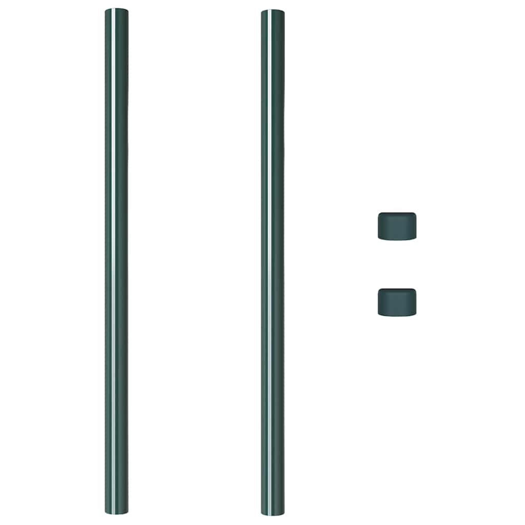 Hekpalen 2 pcs Groen 100 cm Poedergecoat staal