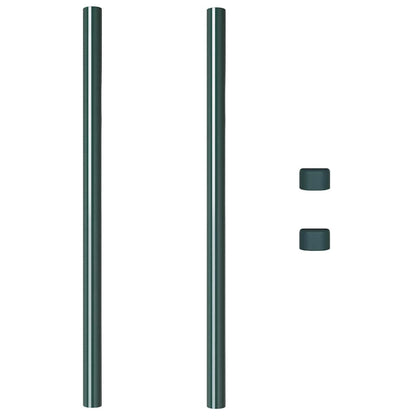 Hekpalen 2 pcs Groen 100 cm Poedergecoat staal