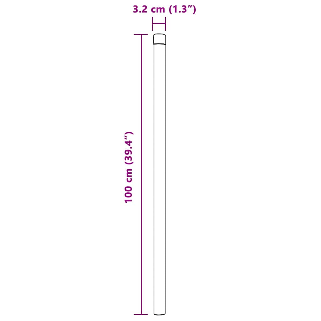 Hekpalen 12 pcs Groen 100 cm Poedergecoat staal