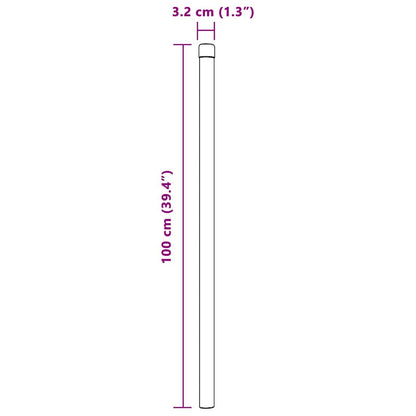 Hekpalen 12 pcs Groen 100 cm Poedergecoat staal