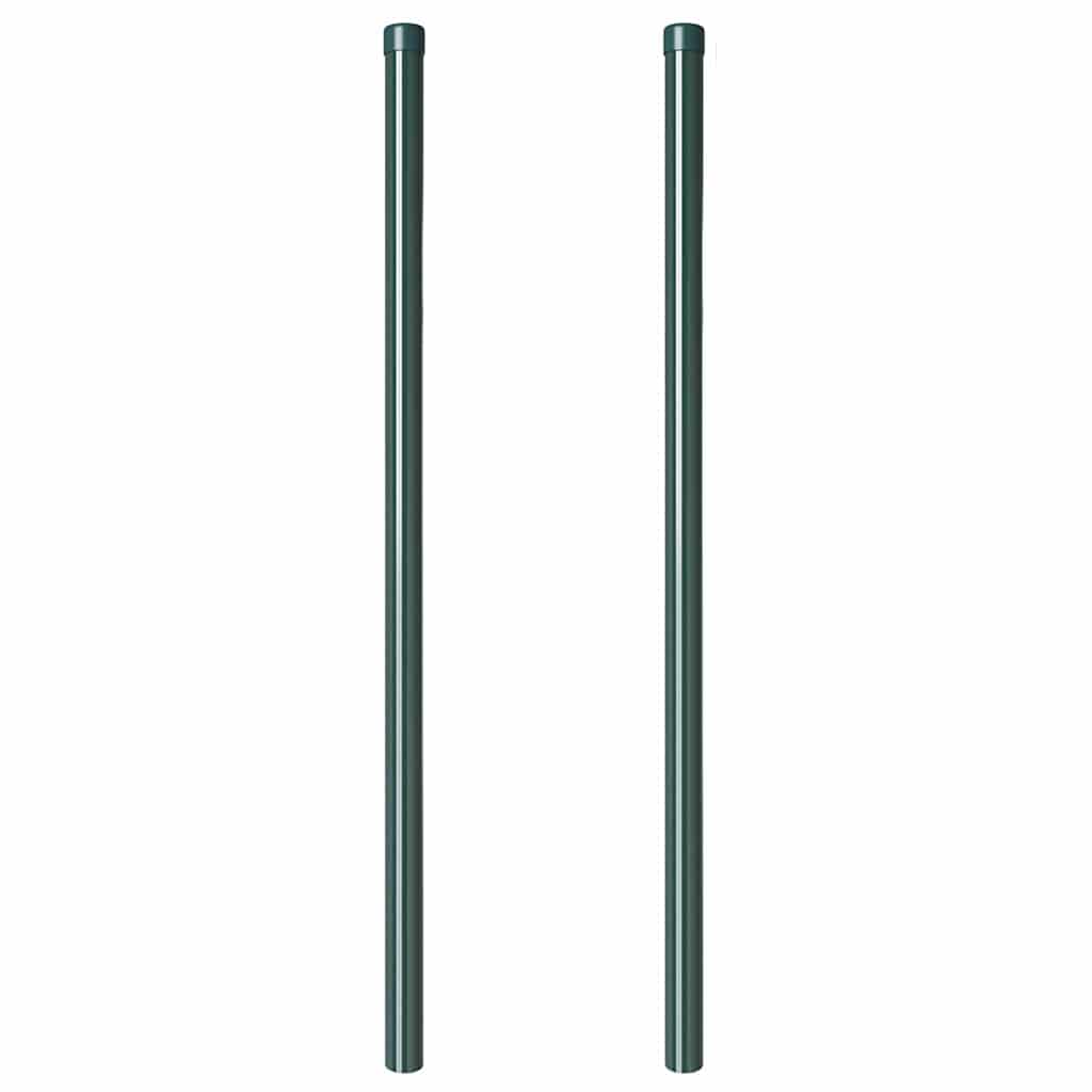 Hekpalen 2 pcs Groen 110 cm Poedergecoat staal