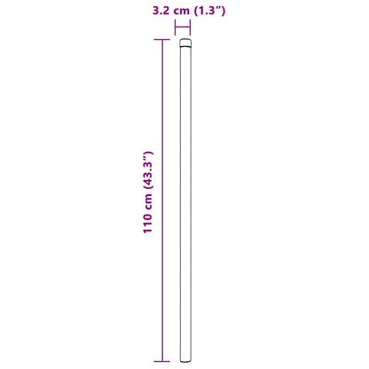 Hekpalen 12 pcs Groen 110 cm Poedergecoat staal