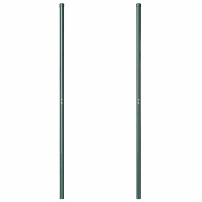 Hekpalen 2 pcs Groen 140 cm Poedergecoat staal