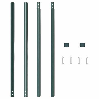 Hekpalen 2 pcs Groen 160 cm Poedergecoat staal