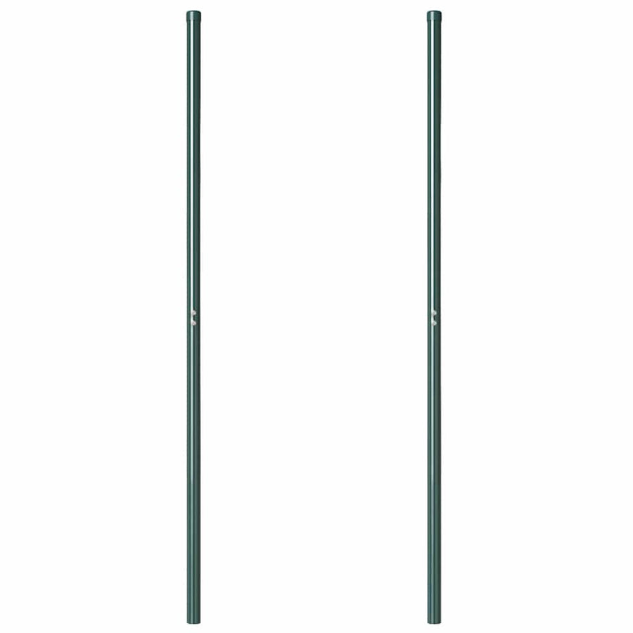Hekpalen 2 pcs Groen 180 cm Poedergecoat staal