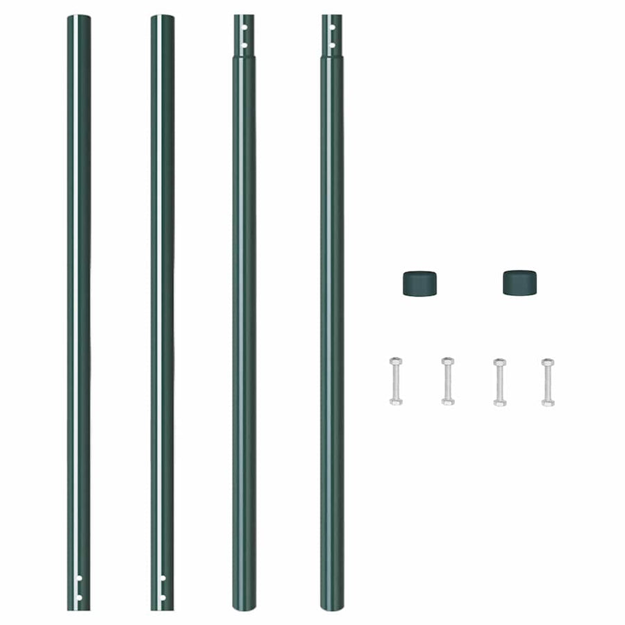 Hekpalen 2 pcs Groen 180 cm Poedergecoat staal