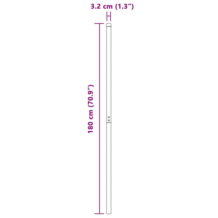 Hekpalen 2 pcs Groen 180 cm Poedergecoat staal