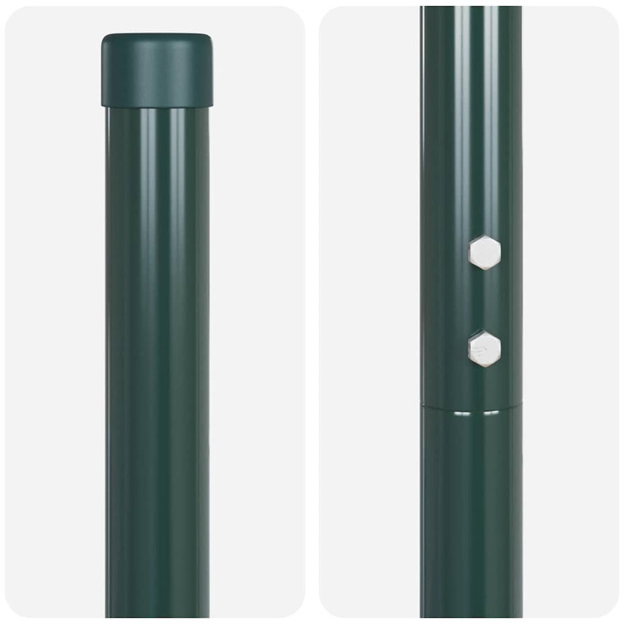 Hekpalen 12 pcs Groen 200 cm Poedergecoat staal