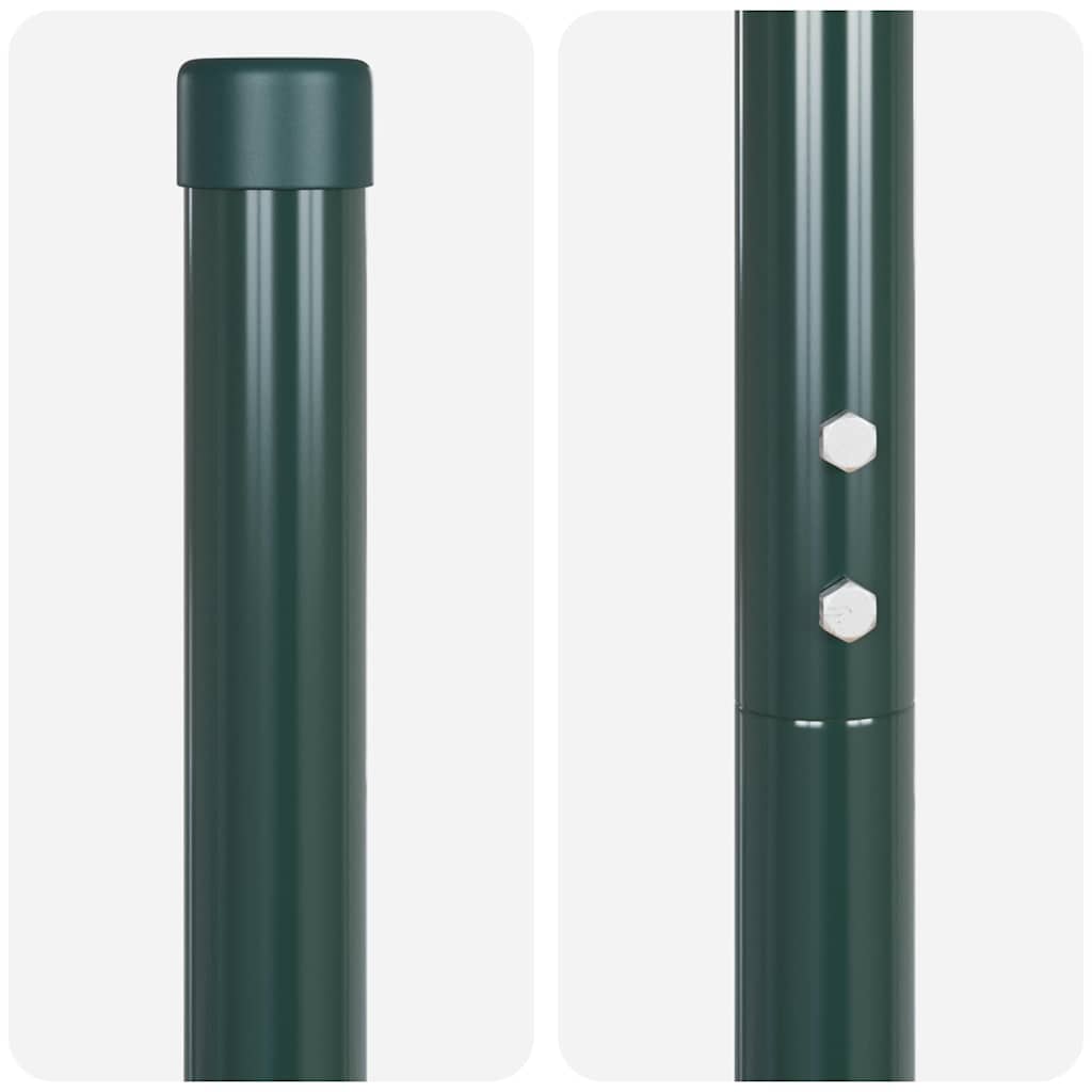 Hekpalen 12 pcs Groen 210 cm Poedergecoat staal