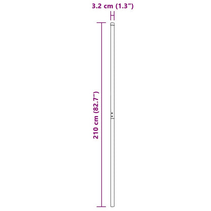 Hekpalen 12 pcs Groen 210 cm Poedergecoat staal