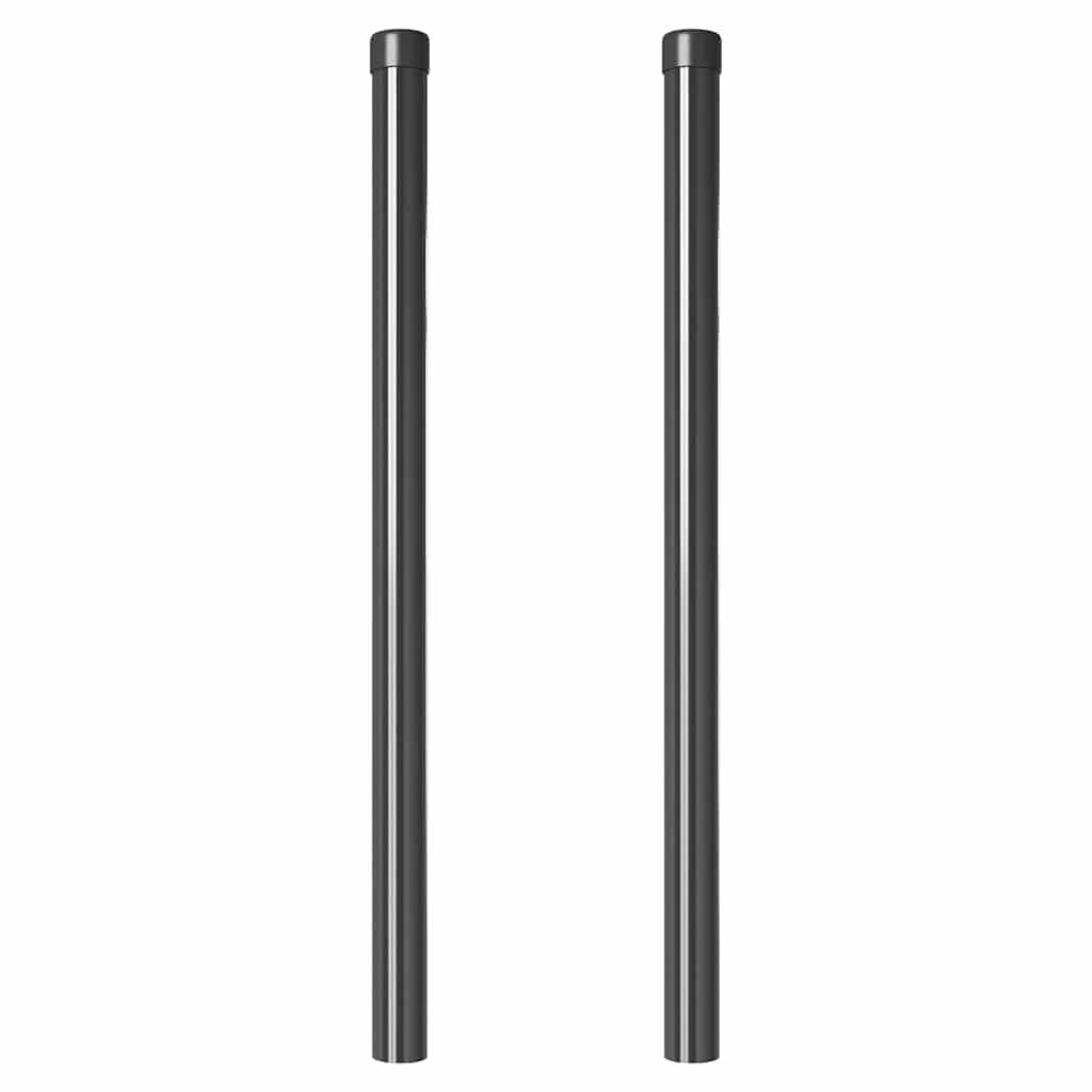 Hekpalen 2 pcs Grijs 50 cm Poedergecoat staal
