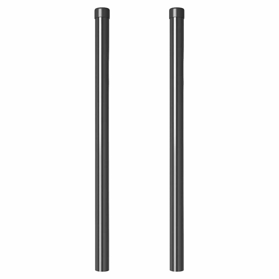 Hekpalen 2 pcs Grijs 50 cm Poedergecoat staal