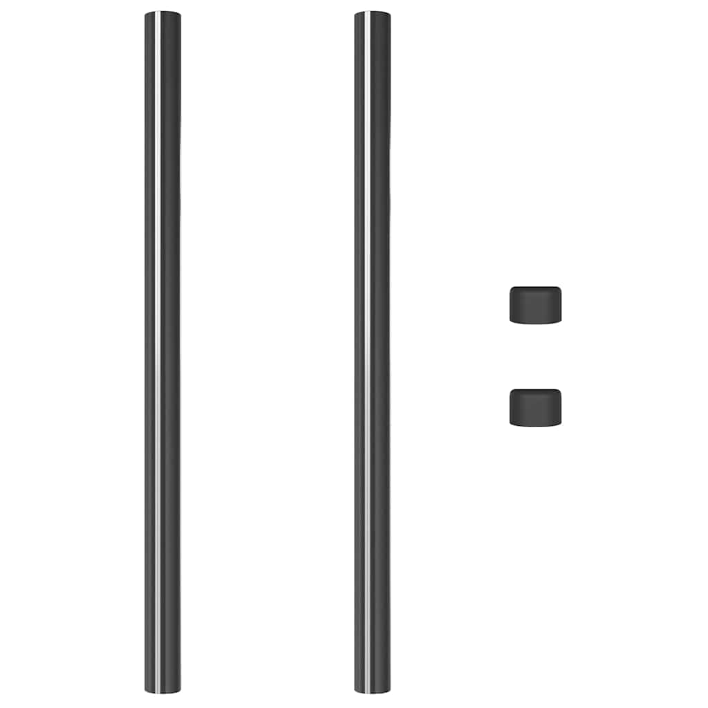 Hekpalen 2 pcs Grijs 50 cm Poedergecoat staal