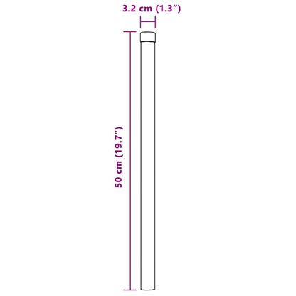 Hekpalen 2 pcs Grijs 50 cm Poedergecoat staal