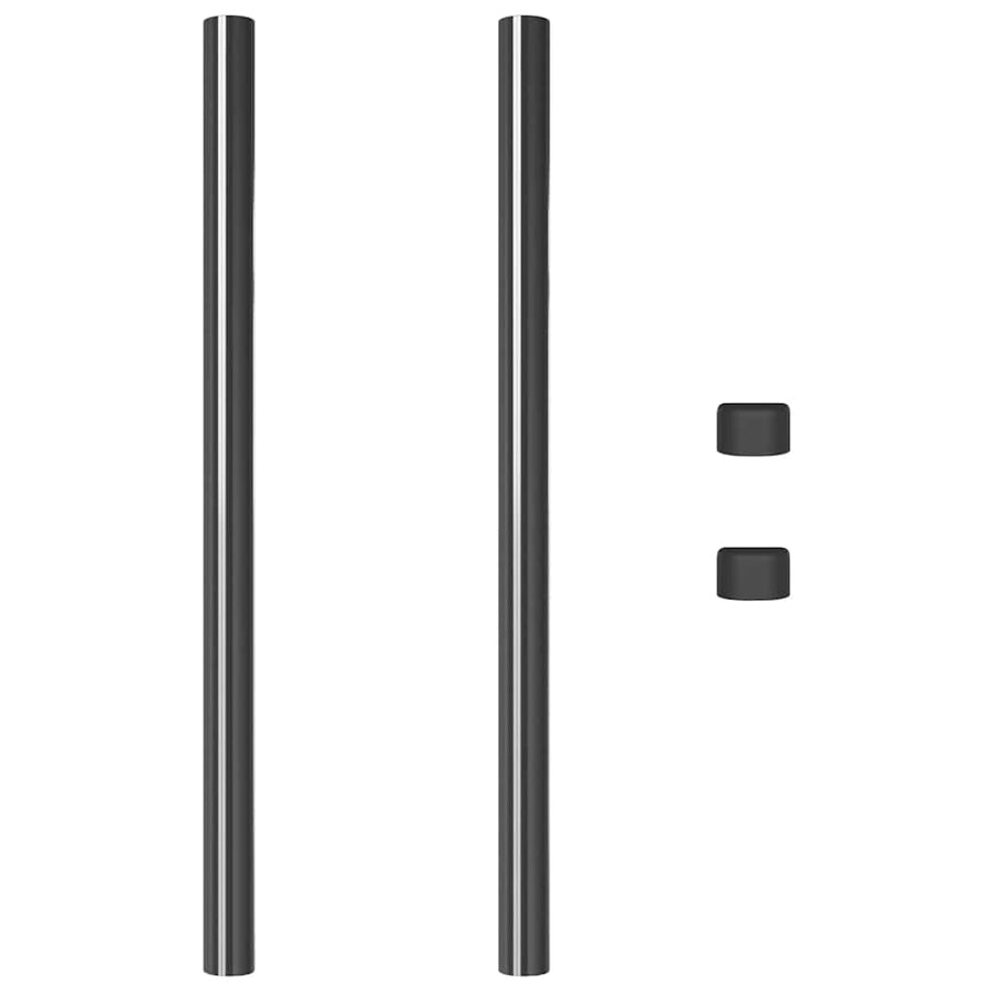 Hekpalen 2 pcs Grijs 70 cm Poedergecoat staal
