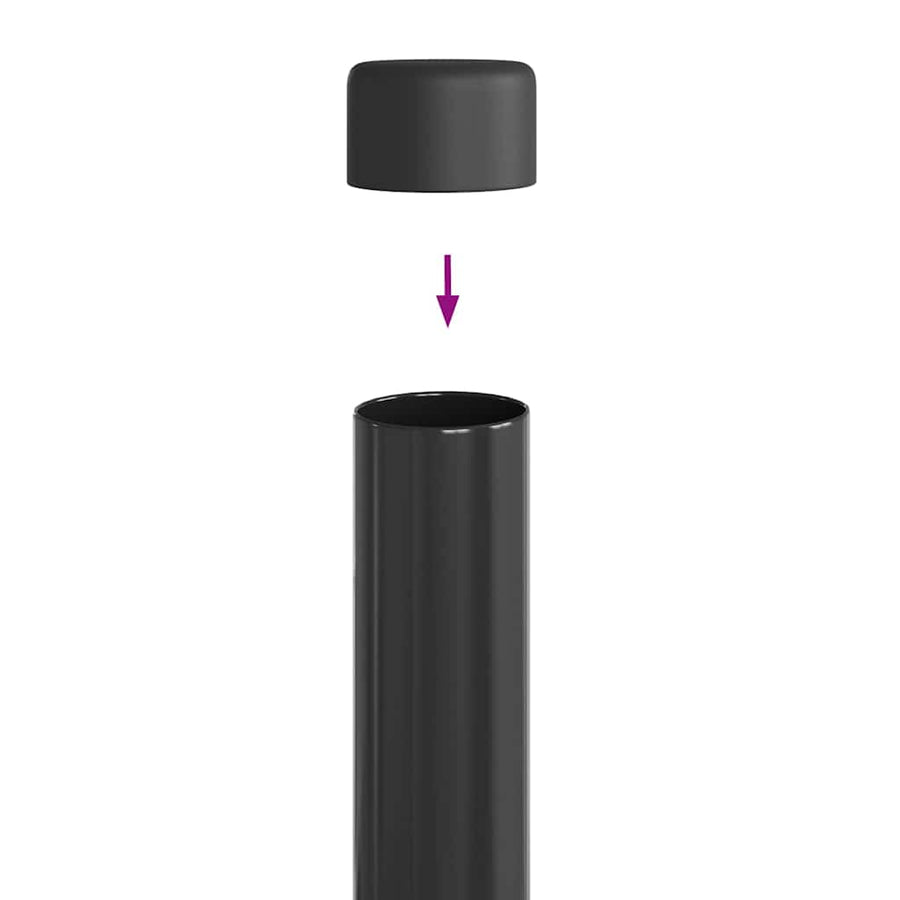 Hekpalen 2 pcs Grijs 90 cm Poedergecoat staal