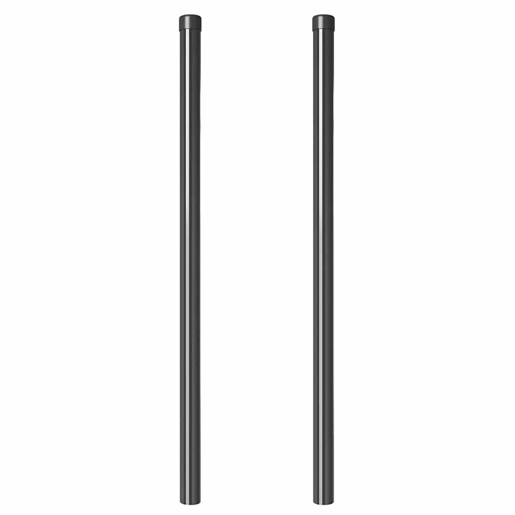 Hekpalen 2 pcs Grijs 100 cm Poedergecoat staal