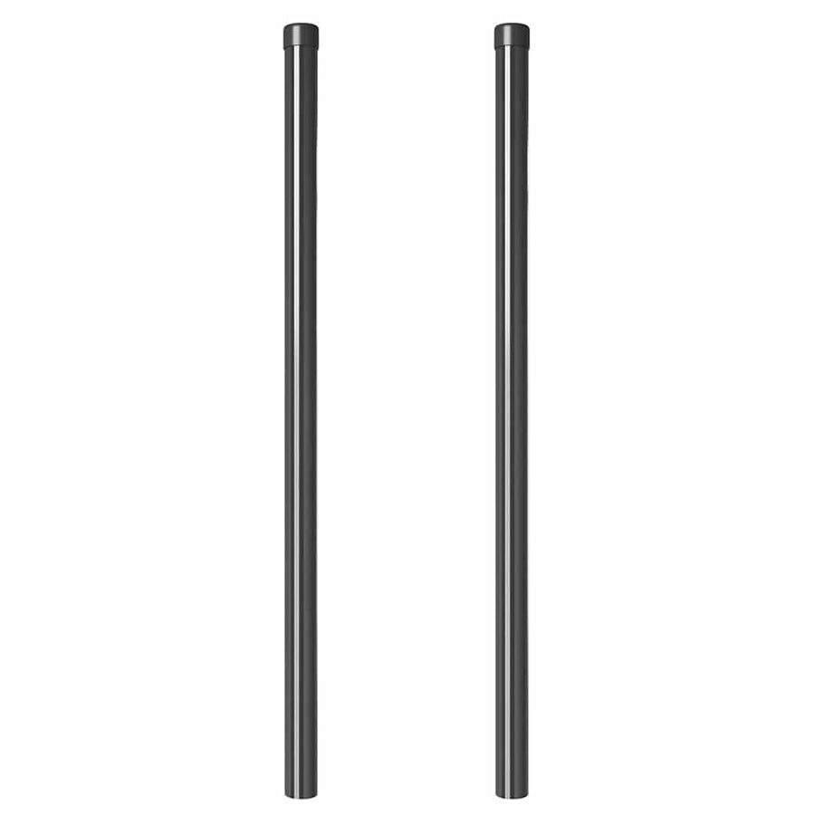 Hekpalen 2 pcs Grijs 100 cm Poedergecoat staal