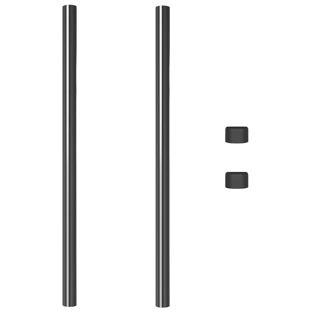 Hekpalen 2 pcs Grijs 100 cm Poedergecoat staal