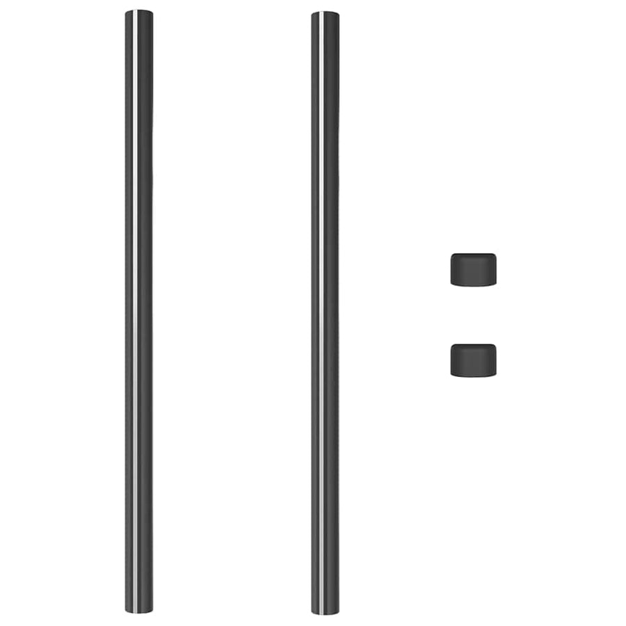 Hekpalen 2 pcs Grijs 100 cm Poedergecoat staal