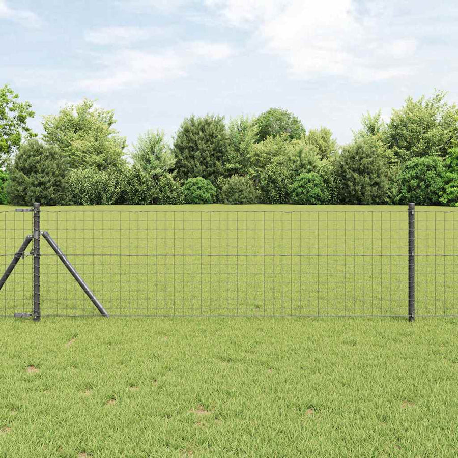 Hekpalen 12 pcs Grijs 110 cm Poedergecoat staal