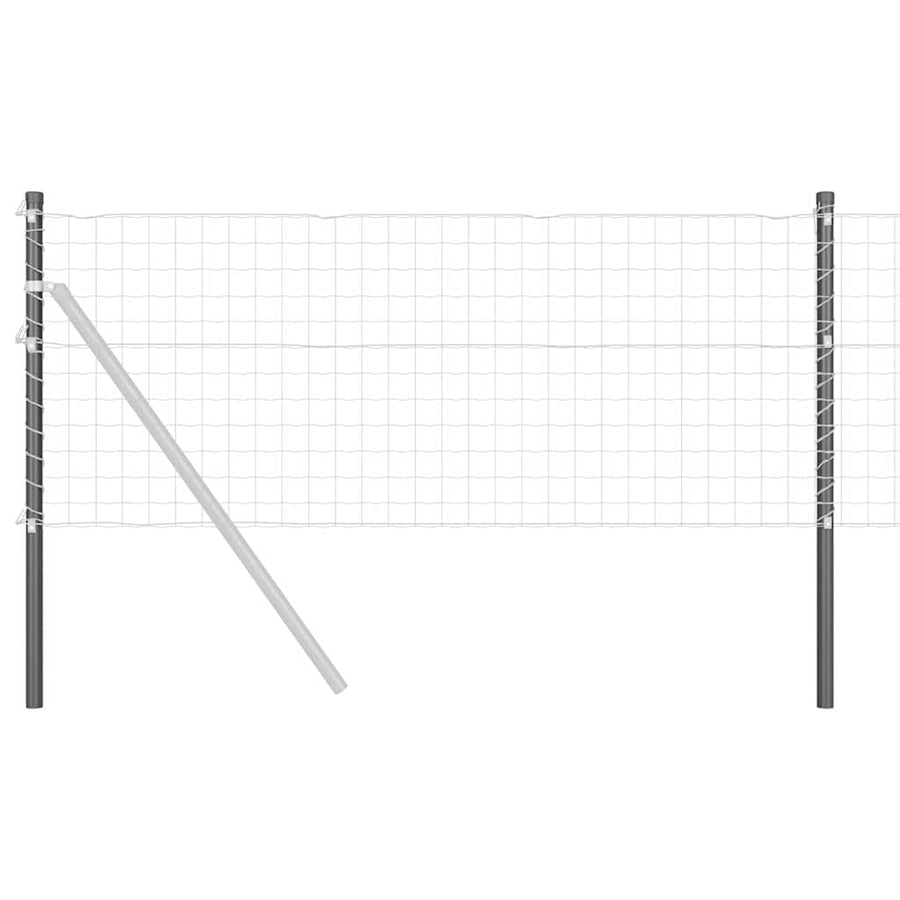 Hekpalen 2 pcs Grijs 120 cm Poedergecoat staal