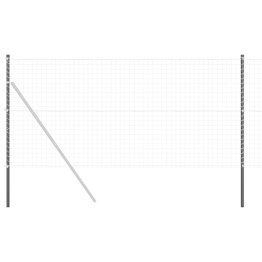 Hekpalen 2 pcs Grijs 130 cm Poedergecoat staal