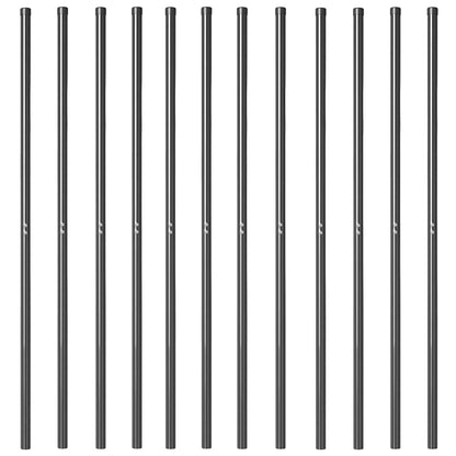 Hekpalen 12 pcs Grijs 130 cm Poedergecoat staal