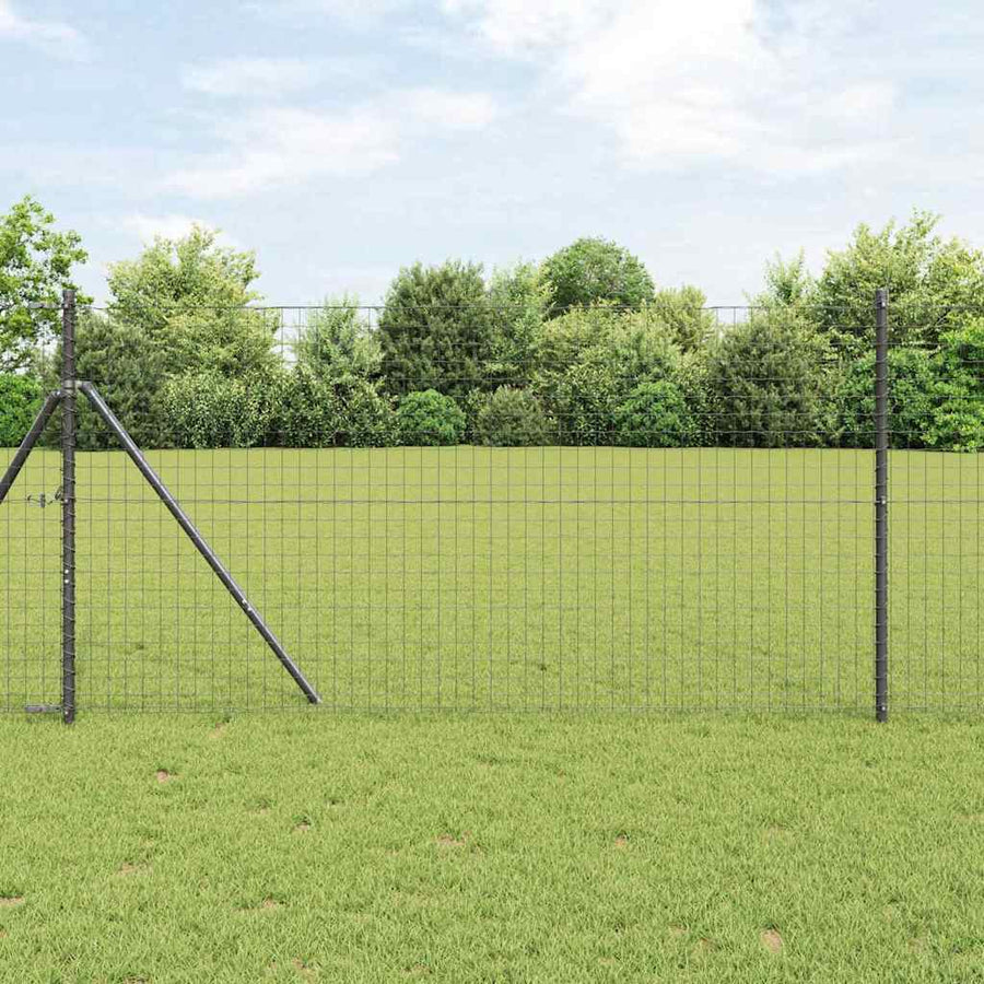 Hekpalen 2 pcs Grijs 180 cm Poedergecoat staal