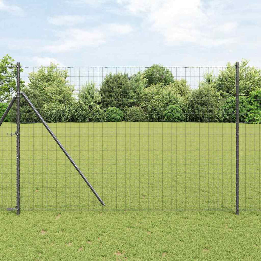 Hekpalen 2 pcs Grijs 200 cm Poedergecoat staal