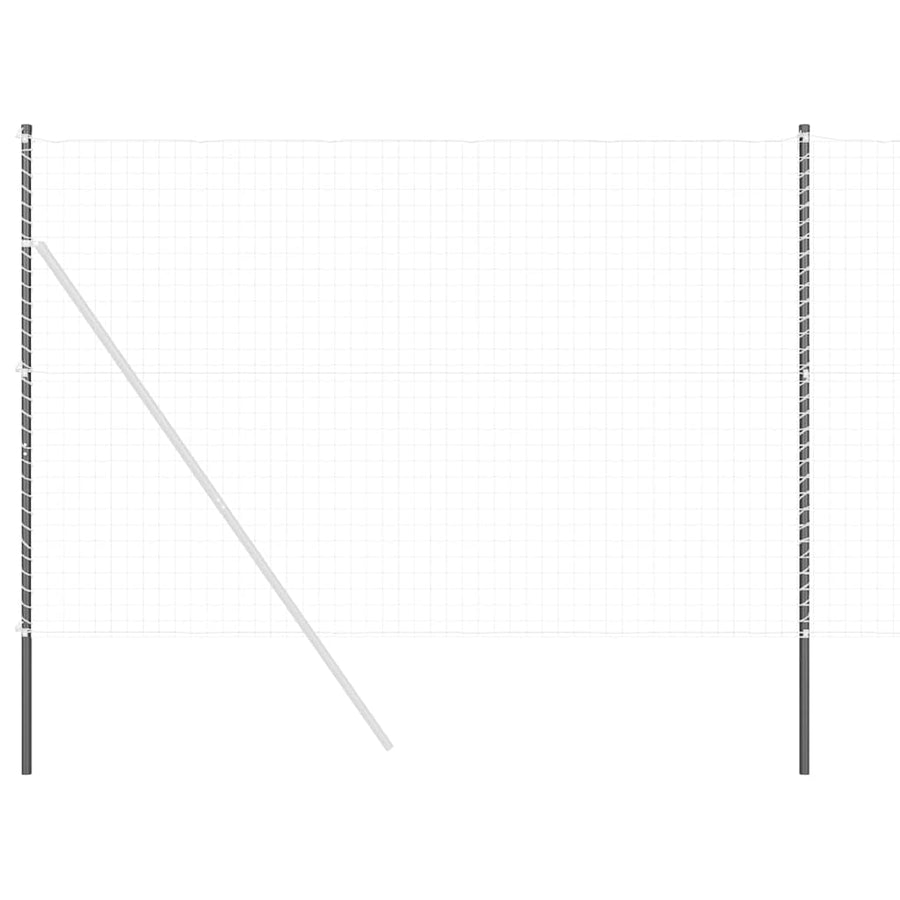 Hekpalen 2 pcs Grijs 200 cm Poedergecoat staal