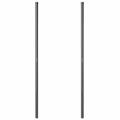Hekpalen 2 pcs Grijs 200 cm Poedergecoat staal