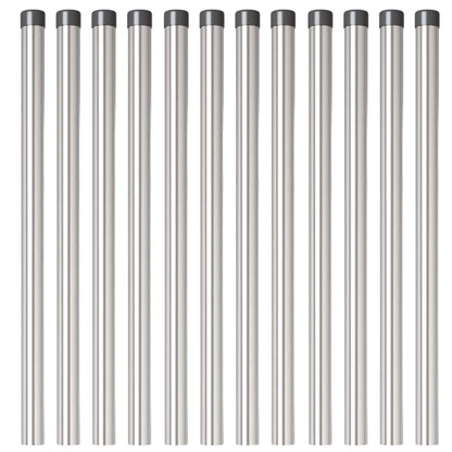 Hekpalen 12 pcs Zilver 70 cm Gegalvaniseerd staal