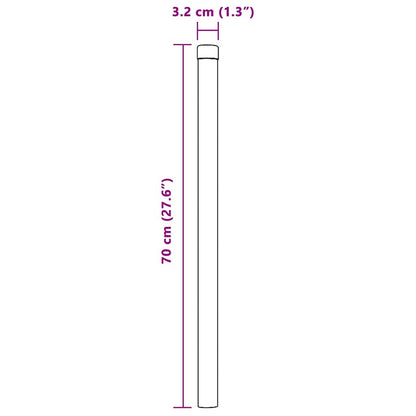 Hekpalen 12 pcs Zilver 70 cm Gegalvaniseerd staal