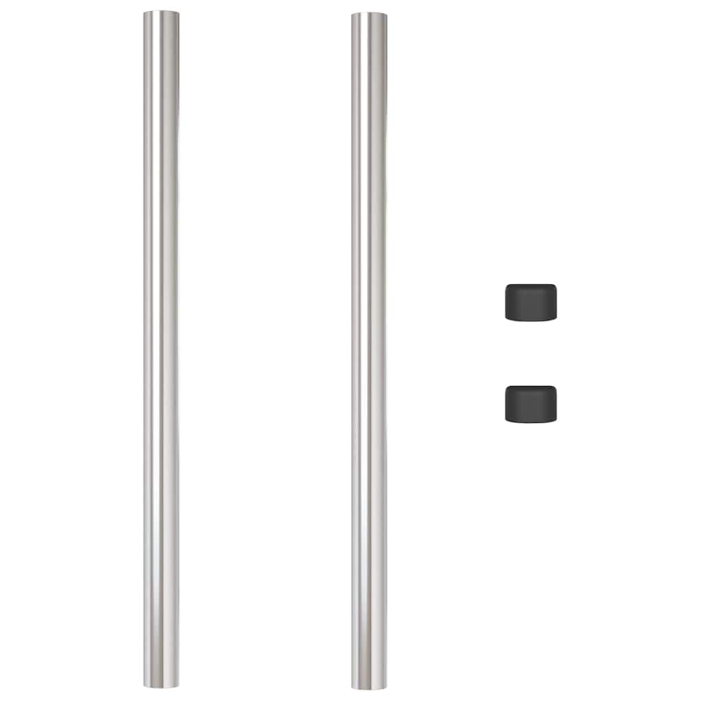 Hekpalen 2 pcs Zilver 90 cm Gegalvaniseerd staal
