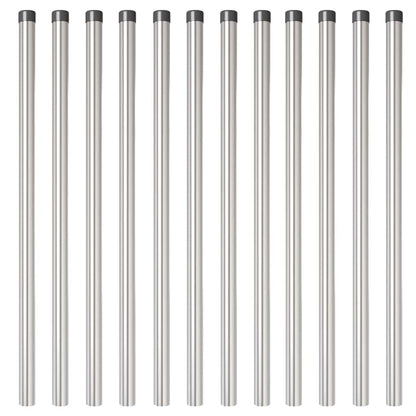 Hekpalen 12 pcs Zilver 110 cm Gegalvaniseerd staal
