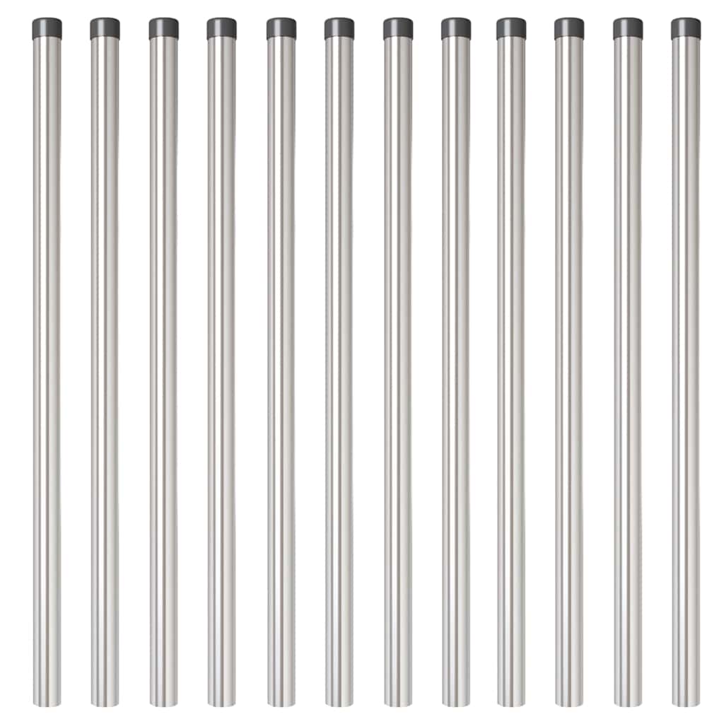 Hekpalen 12 pcs Zilver 120 cm Gegalvaniseerd staal
