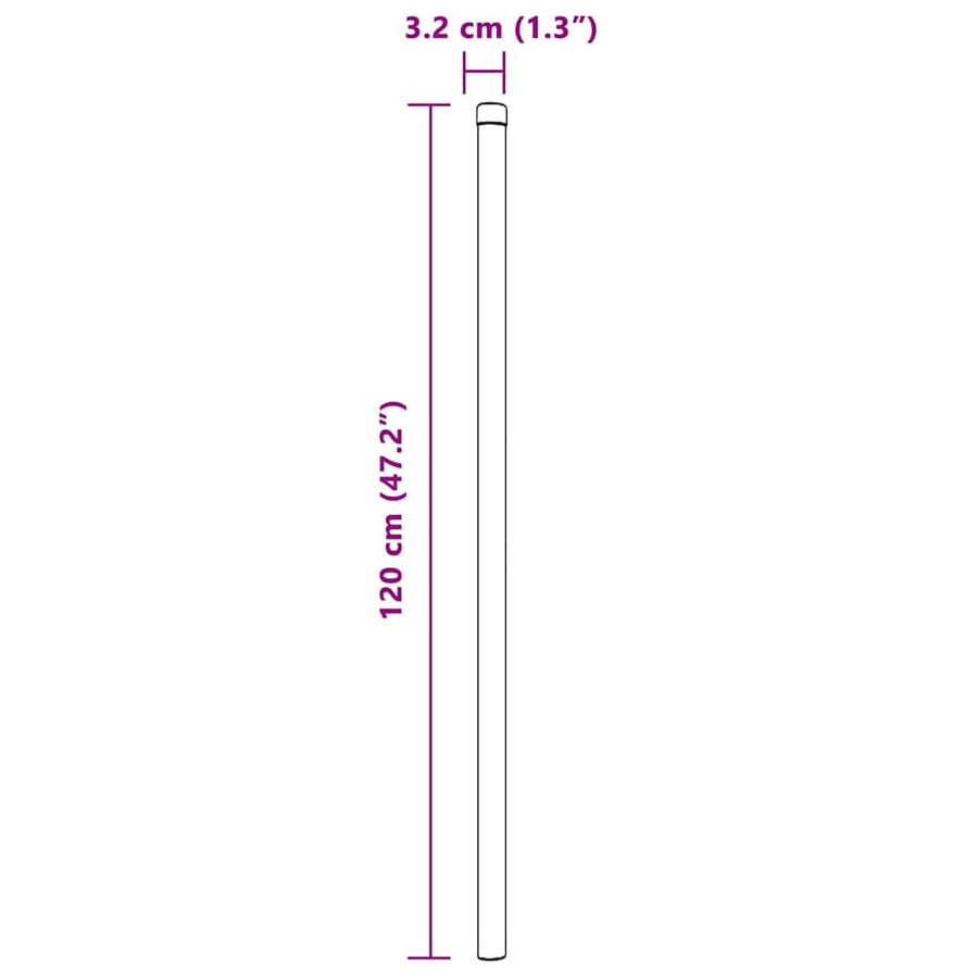 Hekpalen 12 pcs Zilver 120 cm Gegalvaniseerd staal