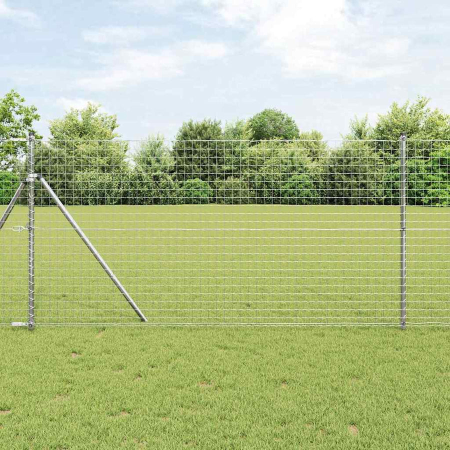 Hekpalen 12 pcs Zilver 130 cm Gegalvaniseerd staal