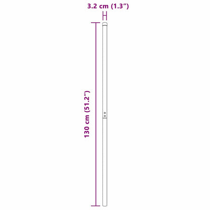 Hekpalen 12 pcs Zilver 130 cm Gegalvaniseerd staal