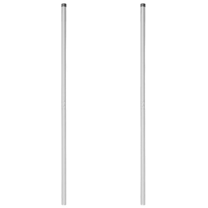Hekpalen 2 pcs Zilver 160 cm Gegalvaniseerd staal