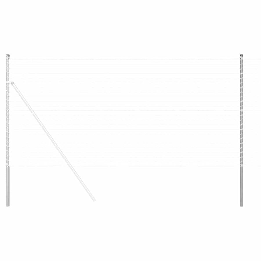 Hekpalen 12 pcs Zilver 180 cm Gegalvaniseerd staal