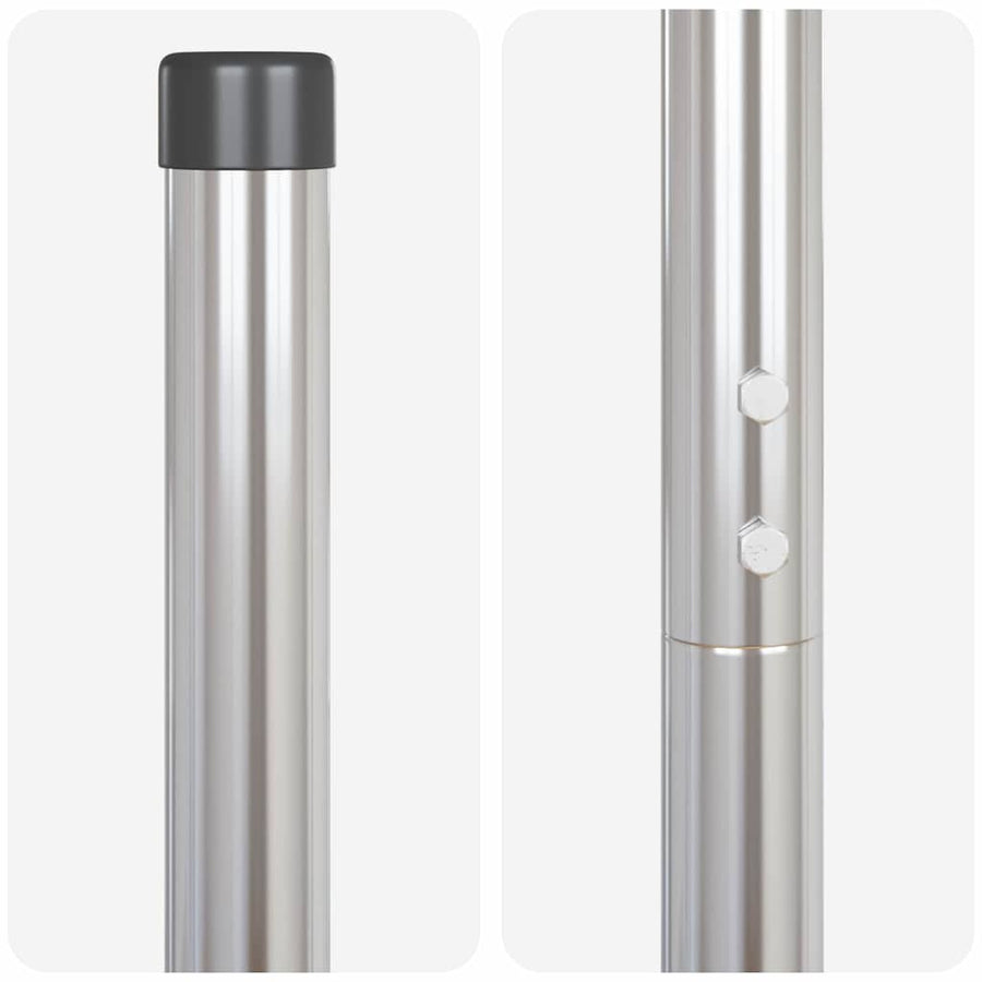 Hekpalen 2 pcs Zilver 210 cm Gegalvaniseerd staal