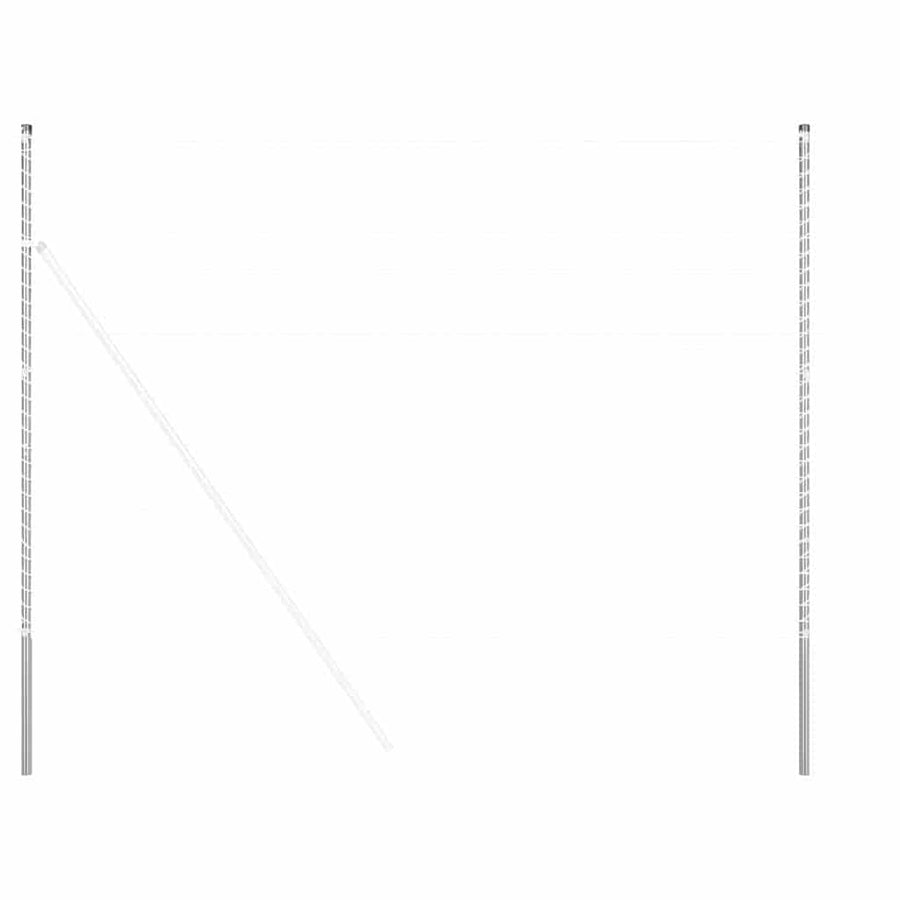 Hekpalen 2 pcs Zilver 210 cm Gegalvaniseerd staal