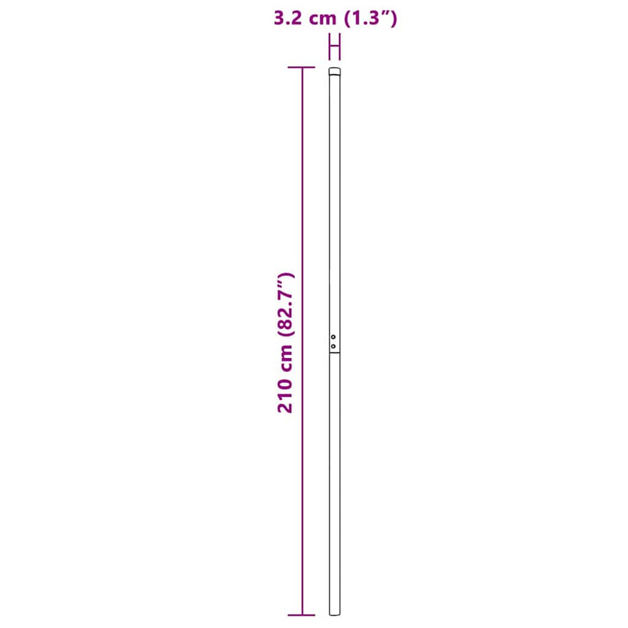 Hekpalen 12 pcs Zilver 210 cm Gegalvaniseerd staal